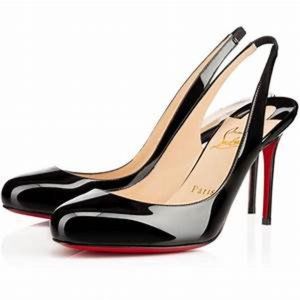 Christian Louboutin Patent Round Toe Slingback